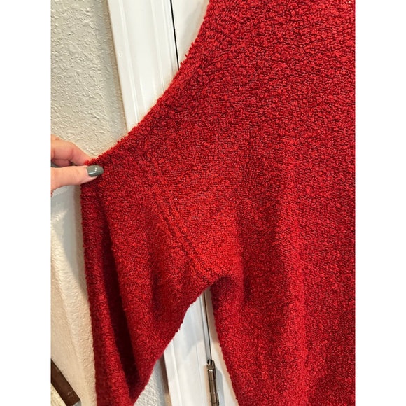 Fashion Nova Red V-Neck Sweater S - Picture 5 of 6